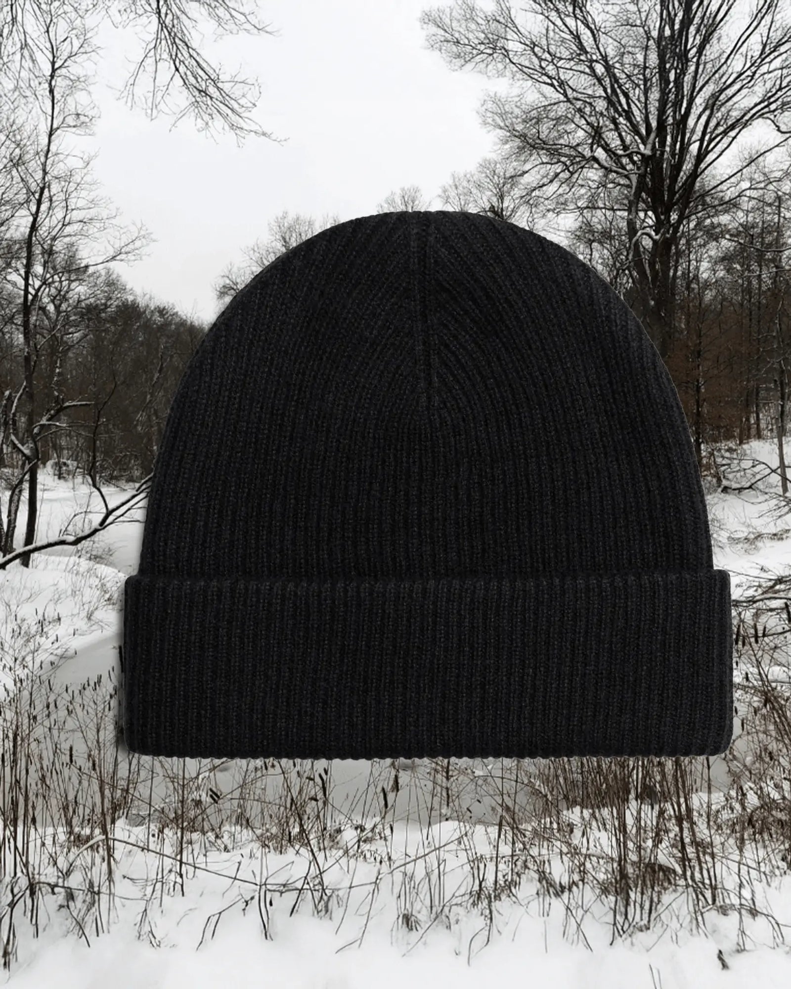 Merino Wool / Cashmere Beanie - Black - grown&sewn