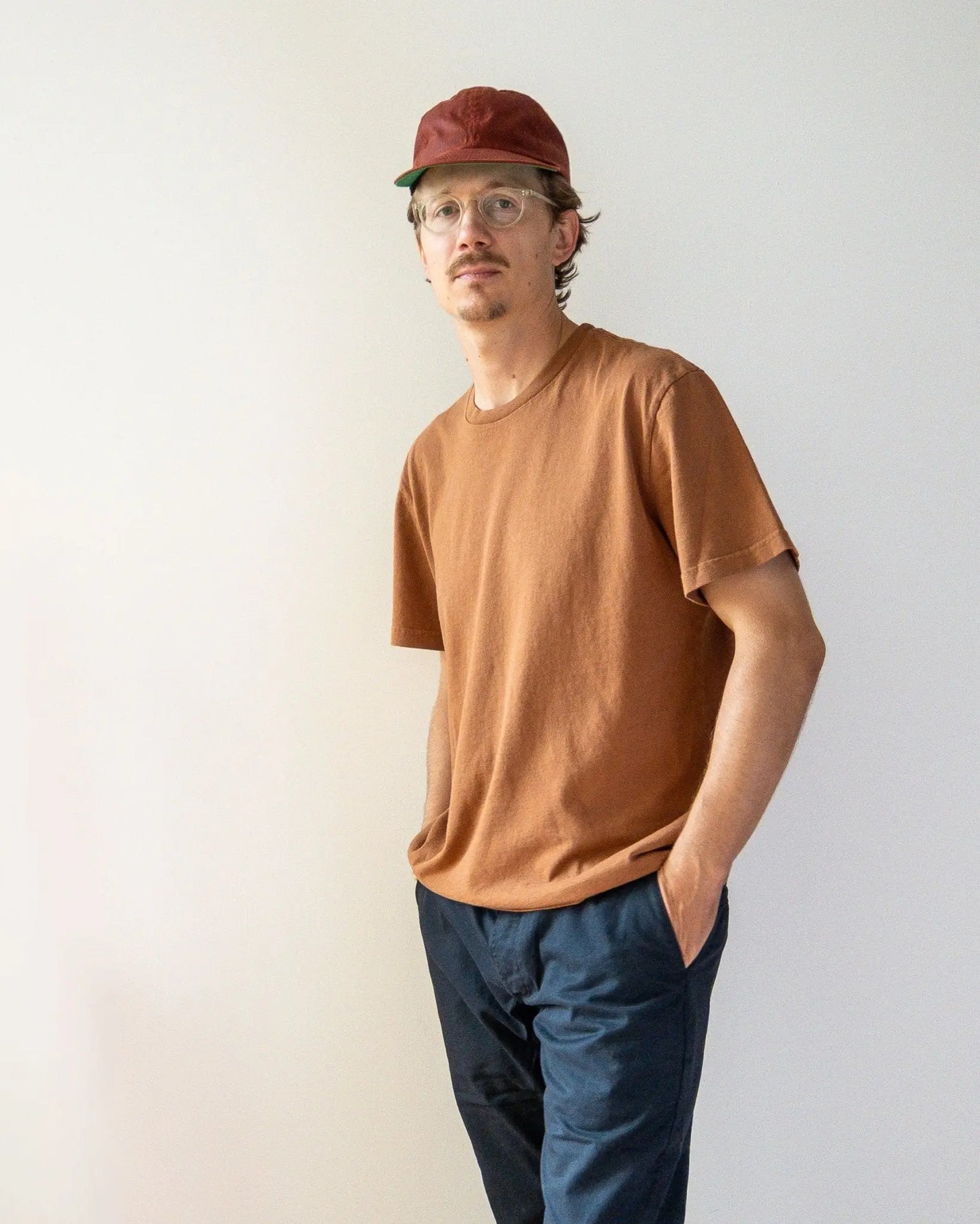 Mid Weight Short Sleeve Tee - Clay - grown&sewn