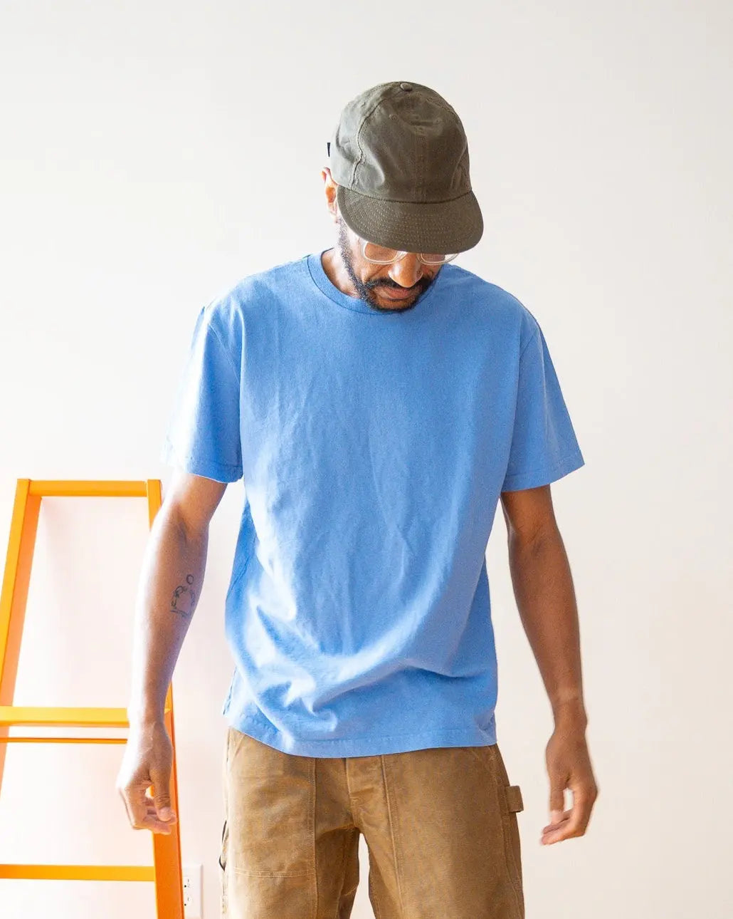Mid Weight Short Sleeve Tee - Polo Blue - grown&sewn