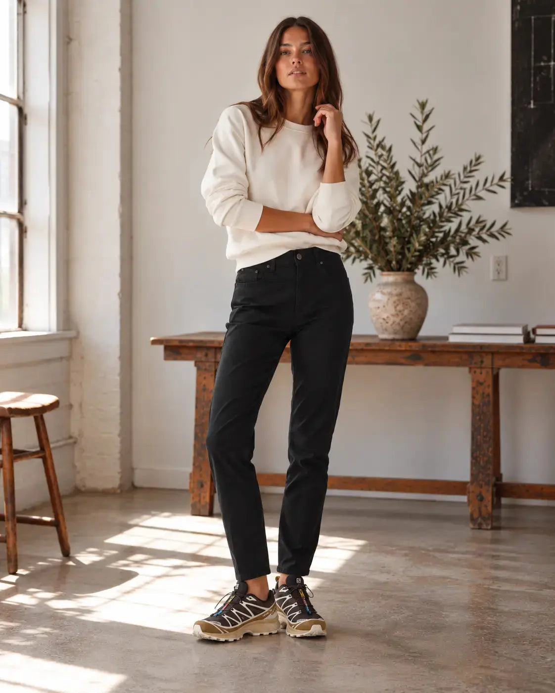 Stevie High Rise Skinny Denim - Jett Black - grown&sewn