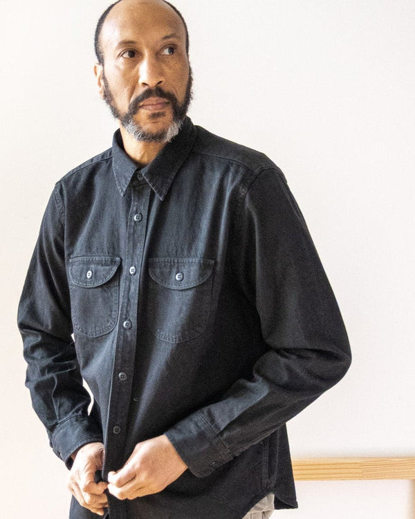 Cone Mills White Oak Black Denim Shirt- 11.5oz - Walsh Work Shirt