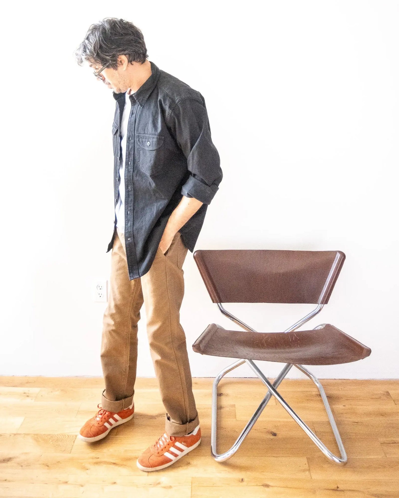 Walsh Cone Mills White Oak Black Denim Shirt - grown&sewn