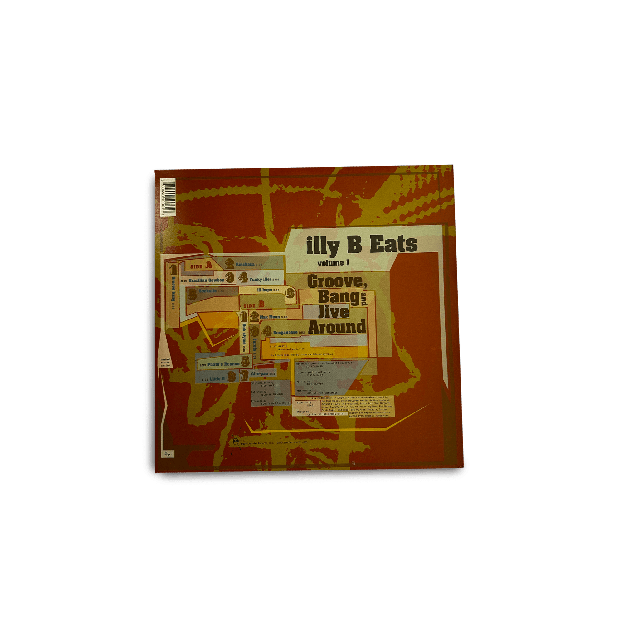 Billy Martin - 'ILLY B EATS (Vol. 1) GROOVE, BANG AND JIVE AROUND' Vinyl Record - grown&sewn