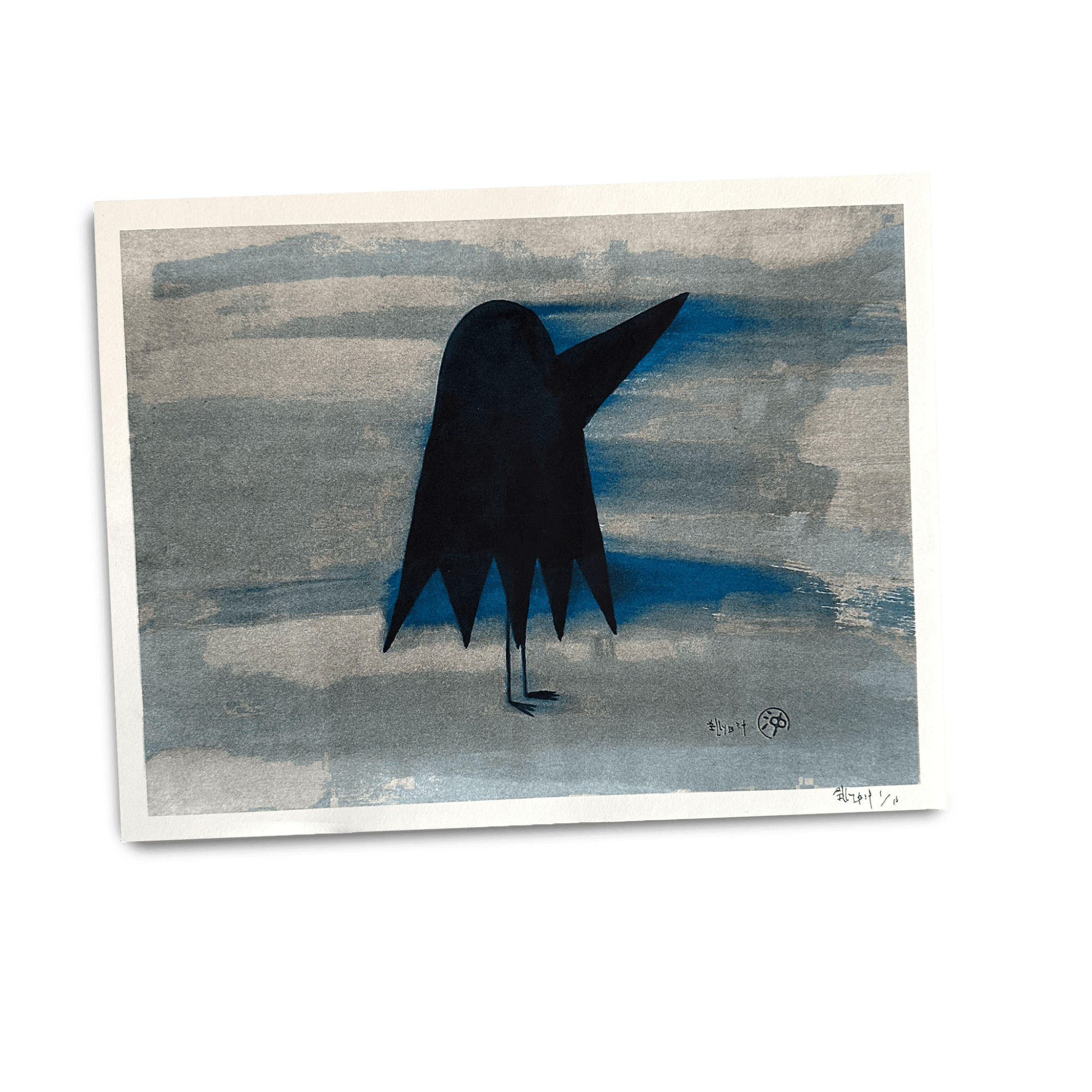 Billy Martin Water Illies Risograph Print - Bird - grown&sewn
