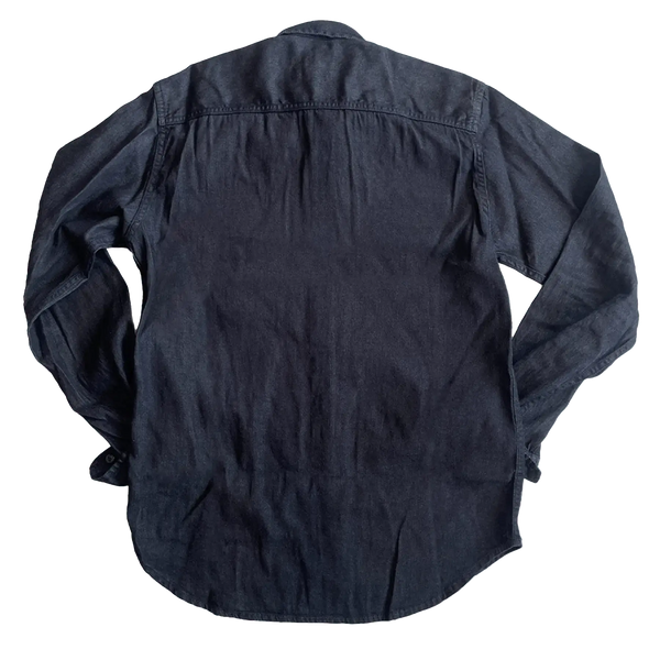 Ai Indigo Khadi Ox Ocean Short Sleeve Shirt