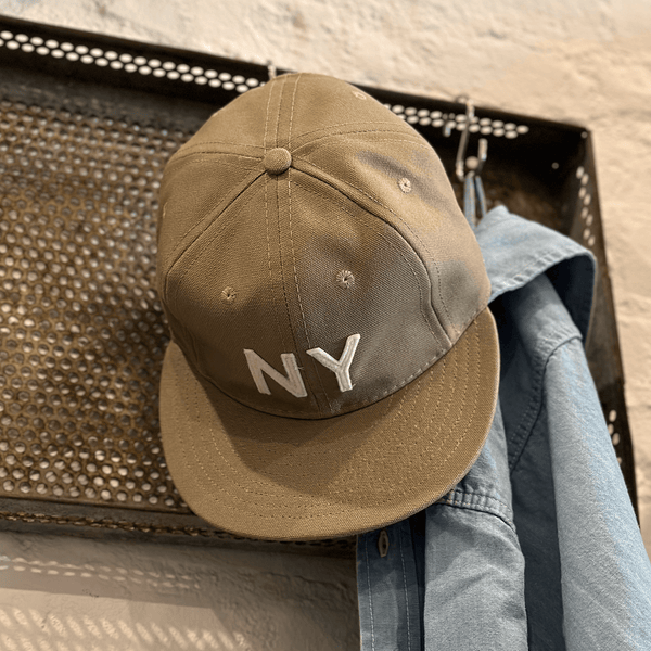 GS x Ebbets Field Flannels Cotton Canvas Hat Khaki White NY