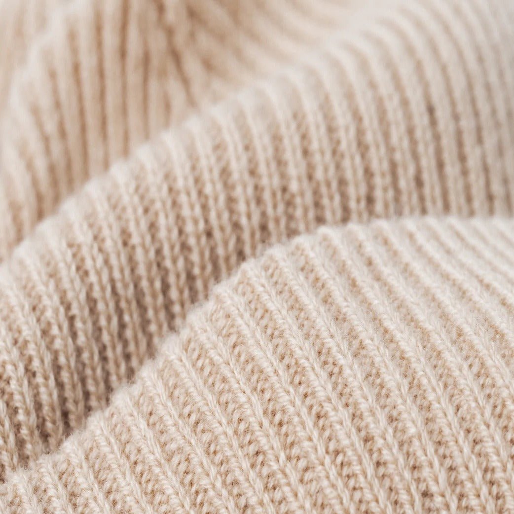 Merino Wool / Cashmere Beanie - Natural - grown&amp;sewn