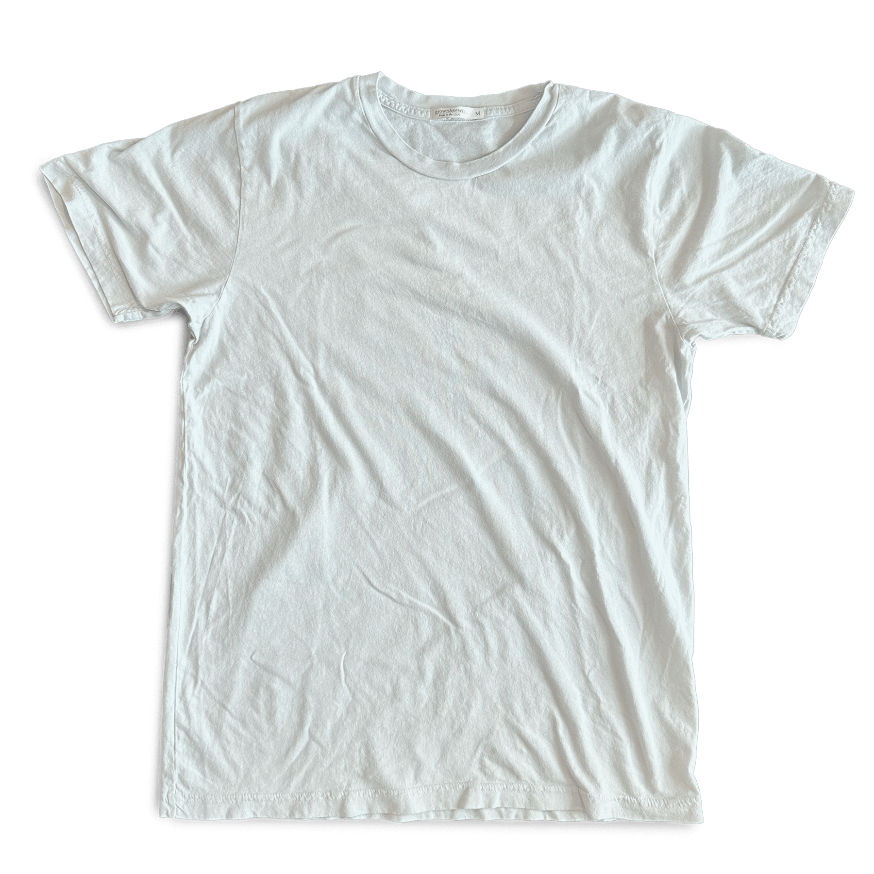 Short Sleeve Jersey Crew Neck - White - grown&sewn