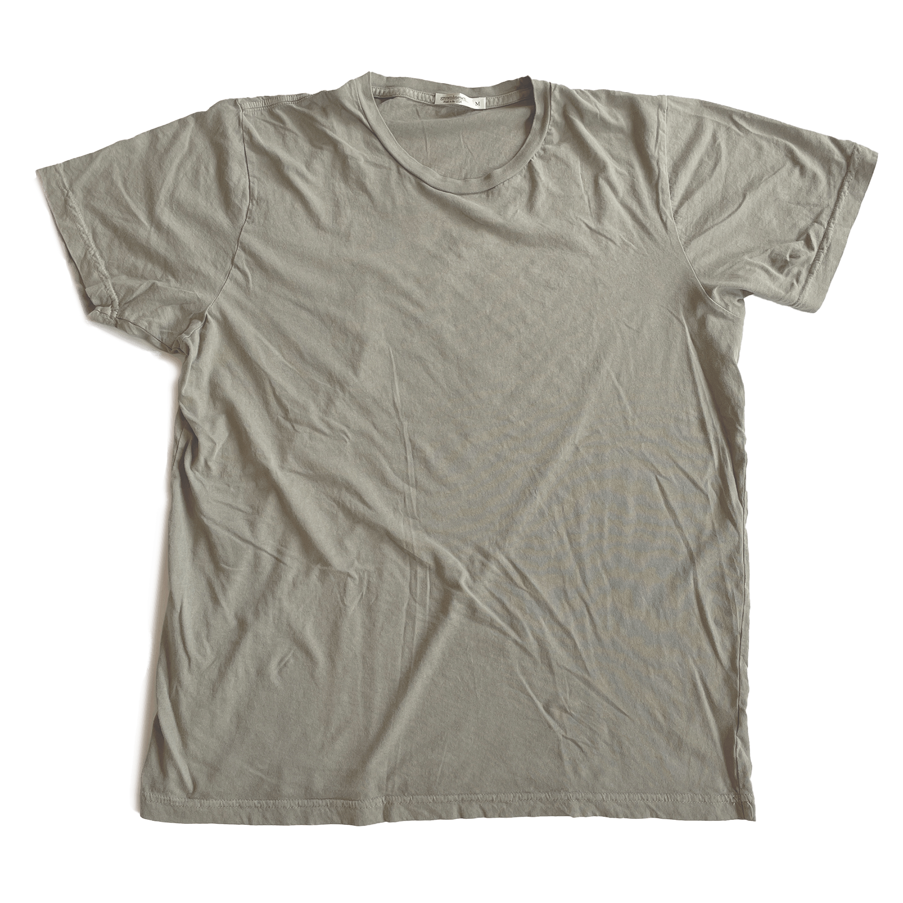 USA Crew Neck T-Shirt - Ash - grown&sewn