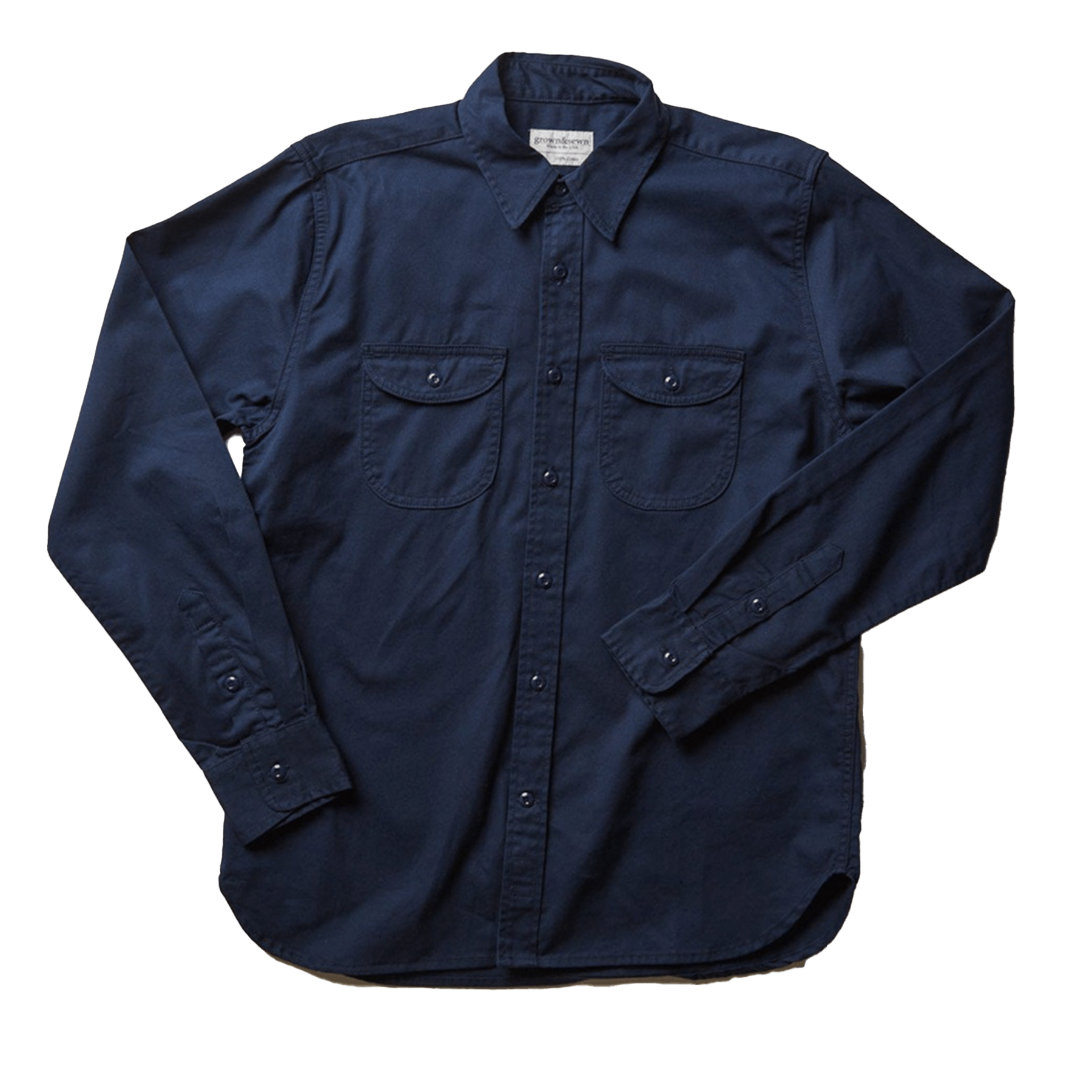 Walsh Work Shirt - 6 oz. Vintage Twill - Navy - grown&sewn