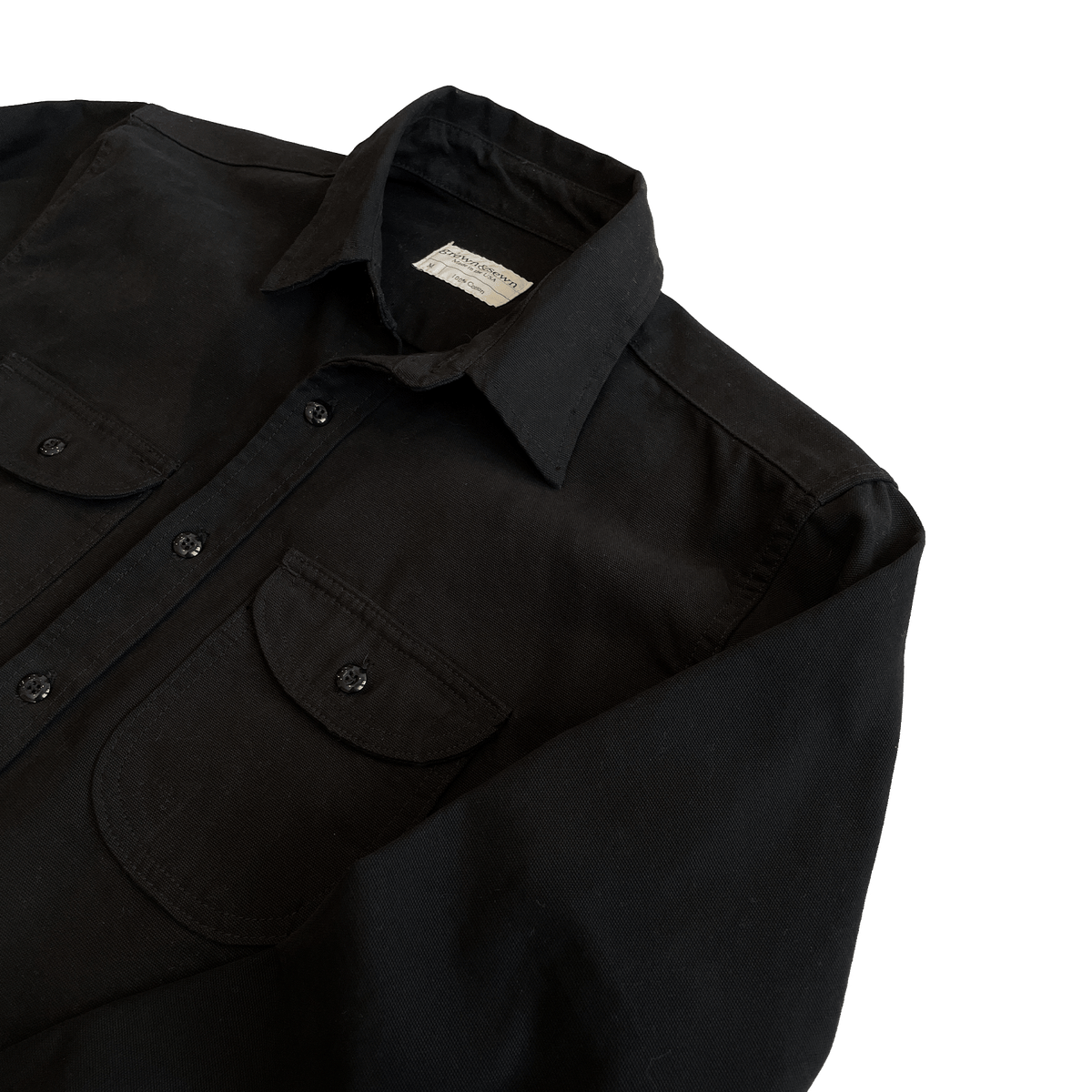 Walsh Work Shirt - 8 oz. Brushed Canvas - Black - grown&amp;sewn