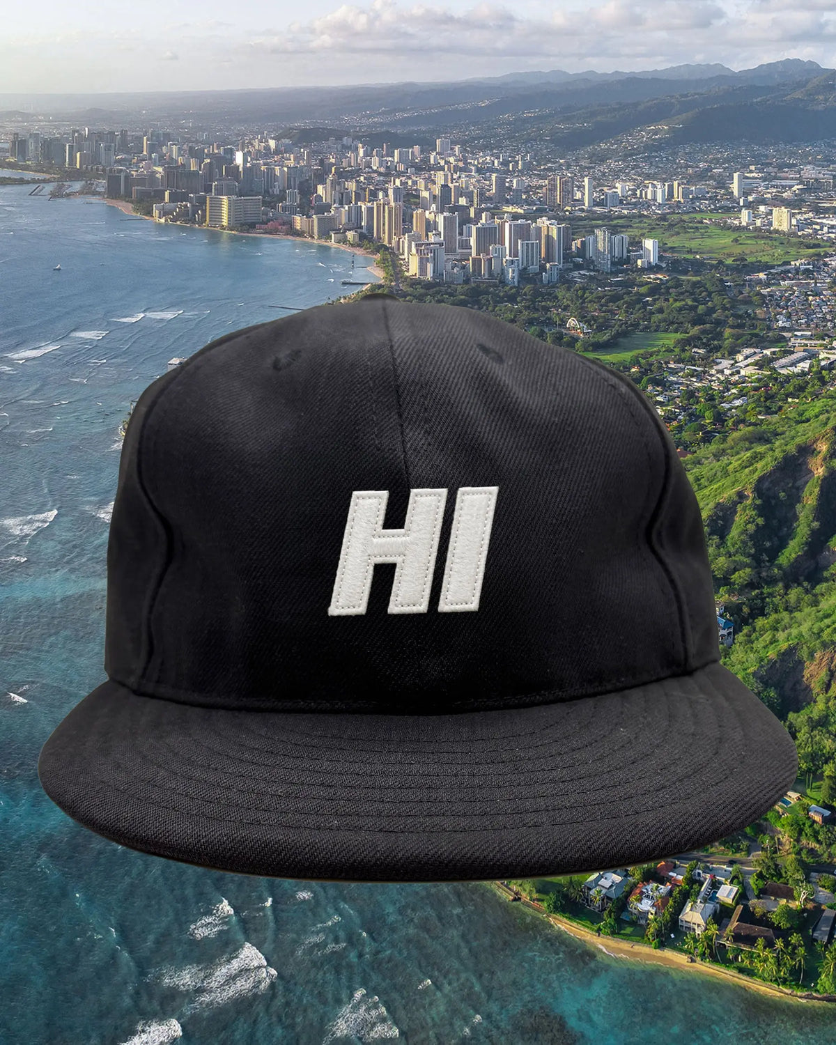 G.Ss X Island Slipper Black Denim "HI" Ballcap grown&sewn