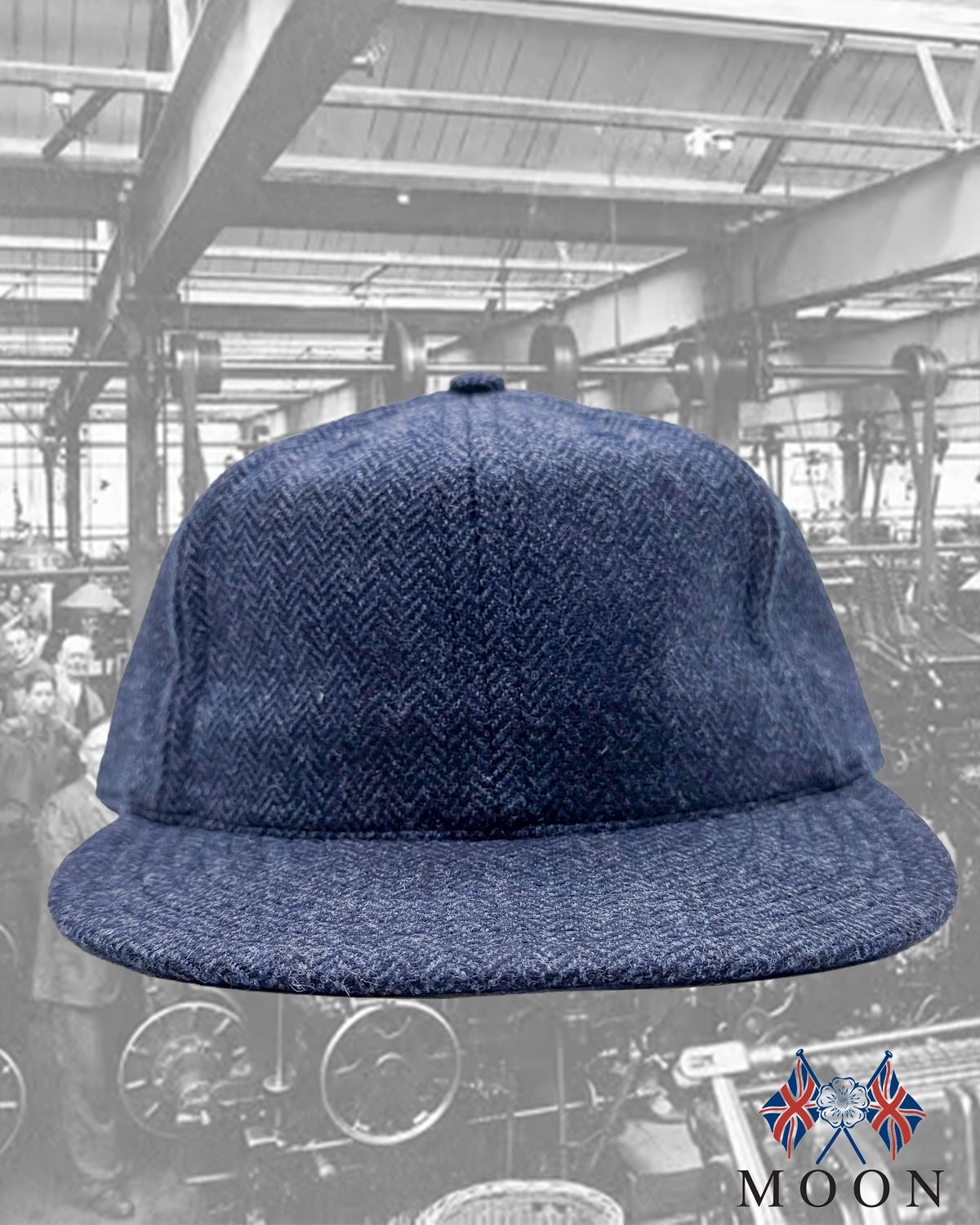 Soft Brim Ball Cap - Moon Tweed - Blue