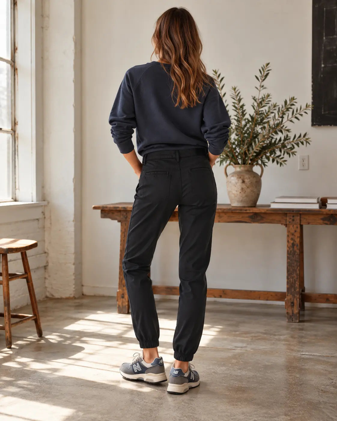 Parker Jogger Trouser - Black grown&sewn