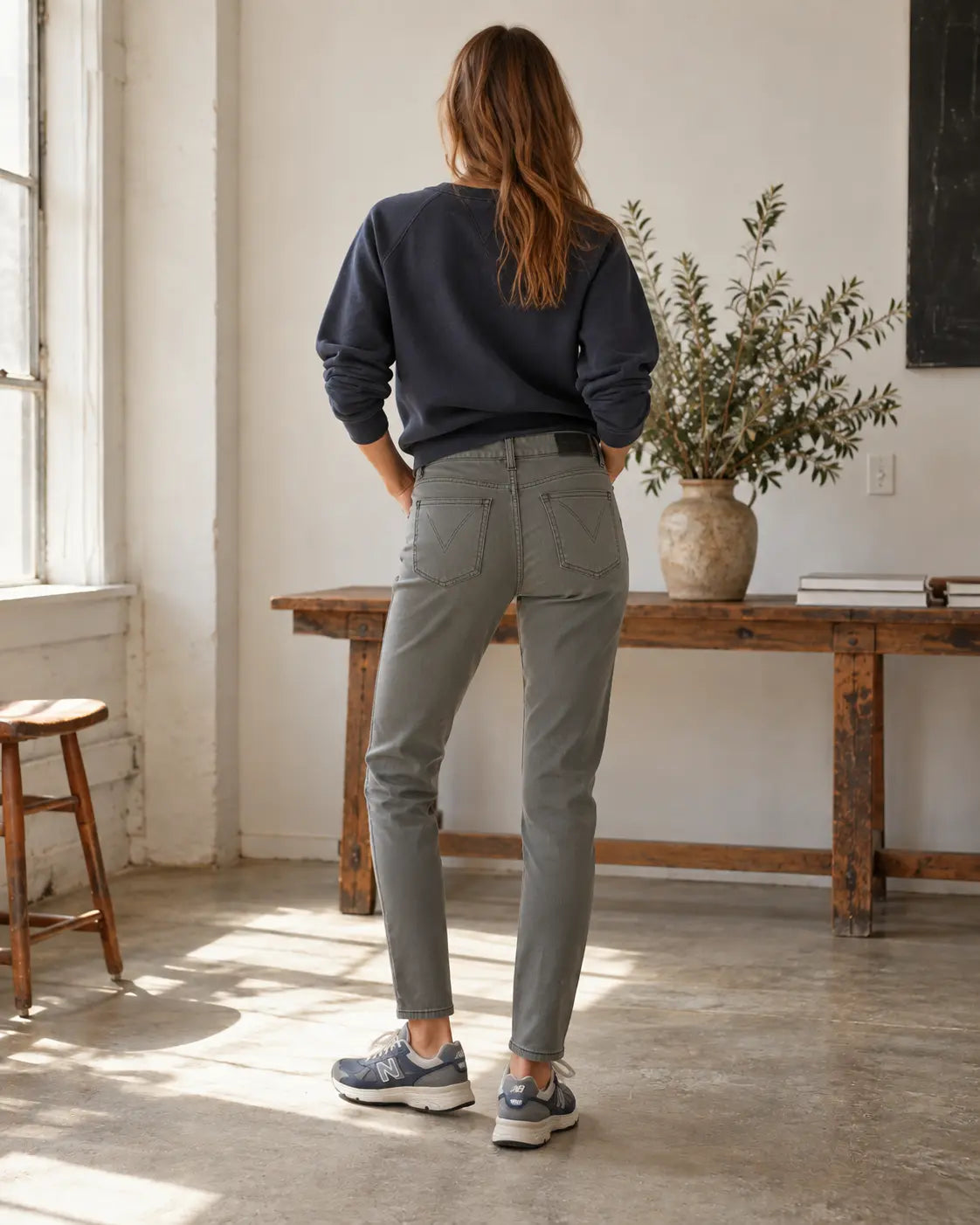Stevie High Rise Skinny Denim - Vintage Grey grown&sewn