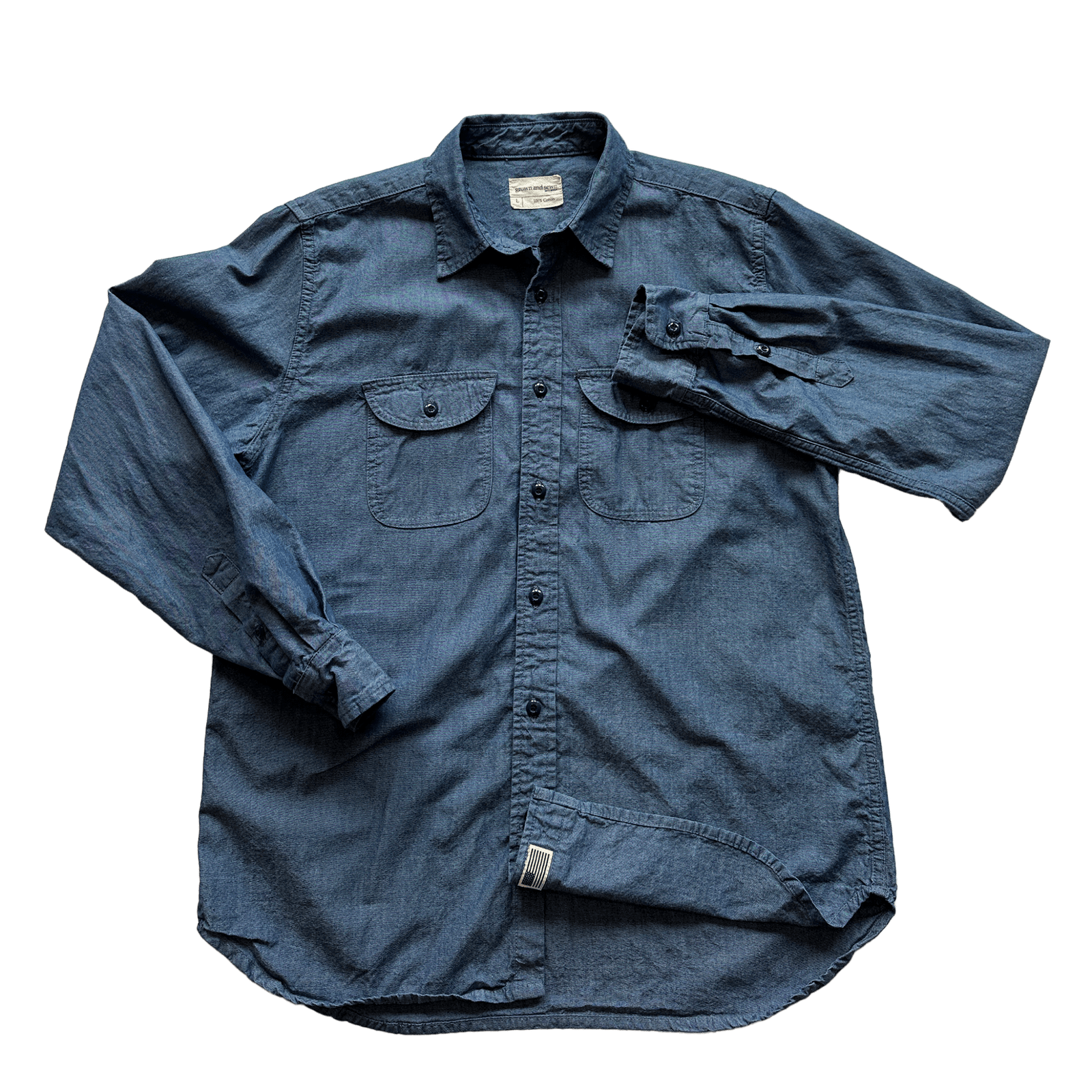 ( Blemish ) Walsh Work Shirt - 6 oz Kaihara Chambray - grown&sewn