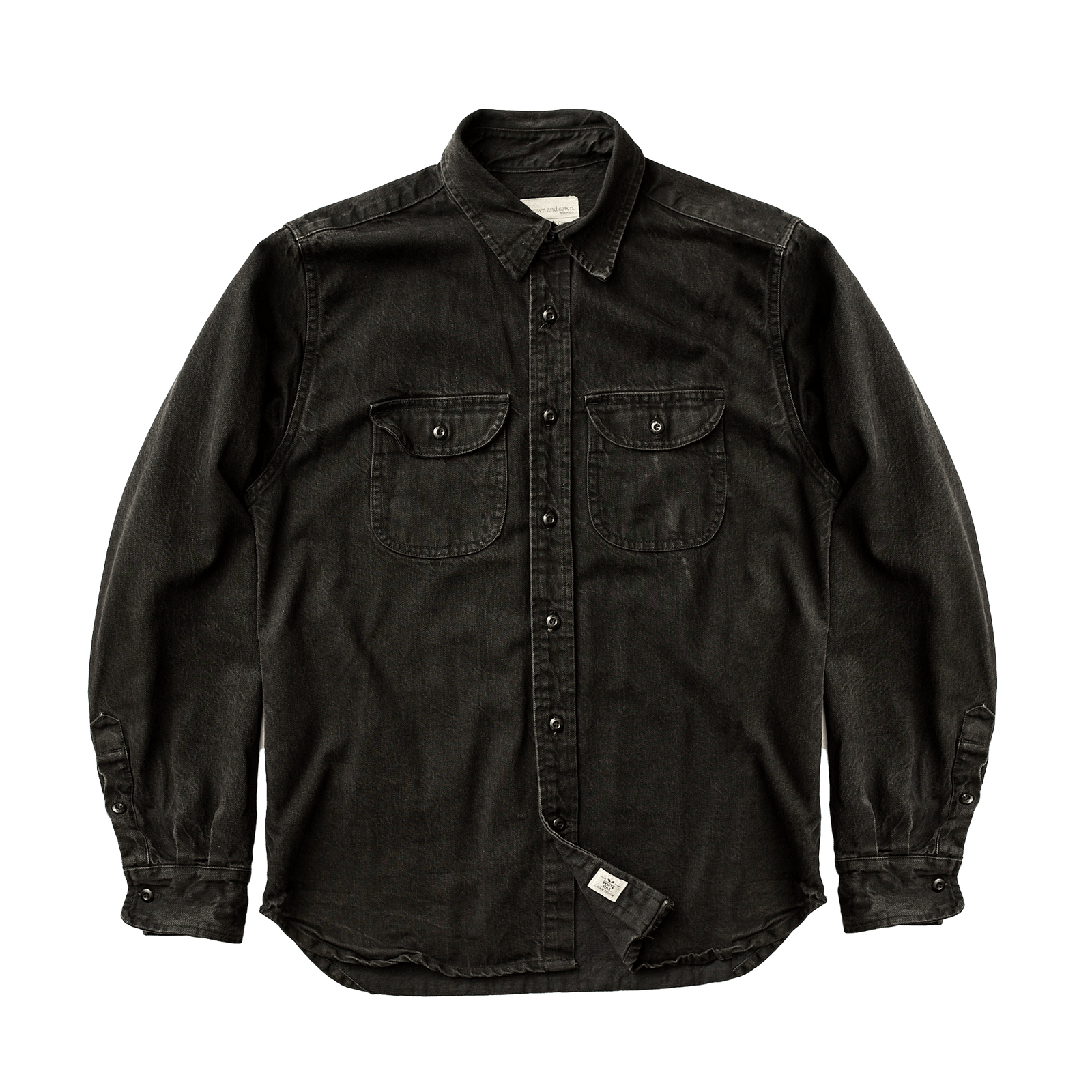 Blemished Walsh Work Shirt - 11.5oz - Cone Mills White Oak Black Denim - grown&sewn