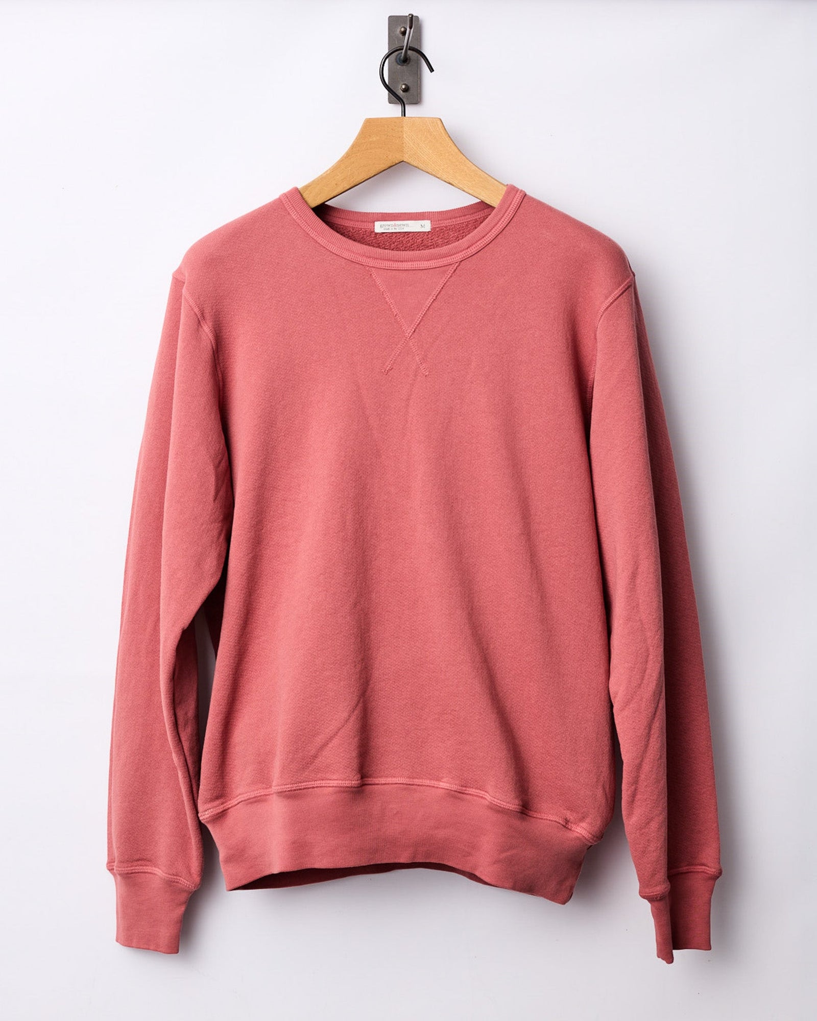 French Terry Sweatshirt - Faded Red - grown&sewn