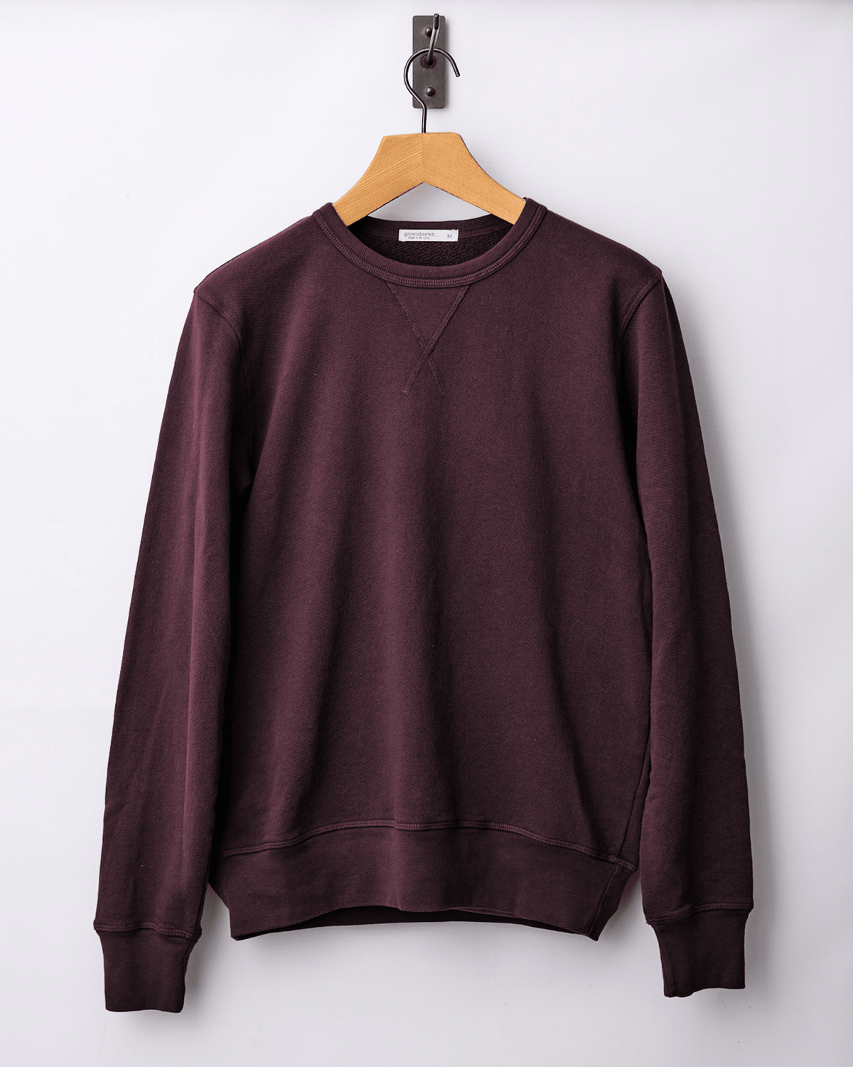 French Terry Sweatshirt - Wine - grown&sewn