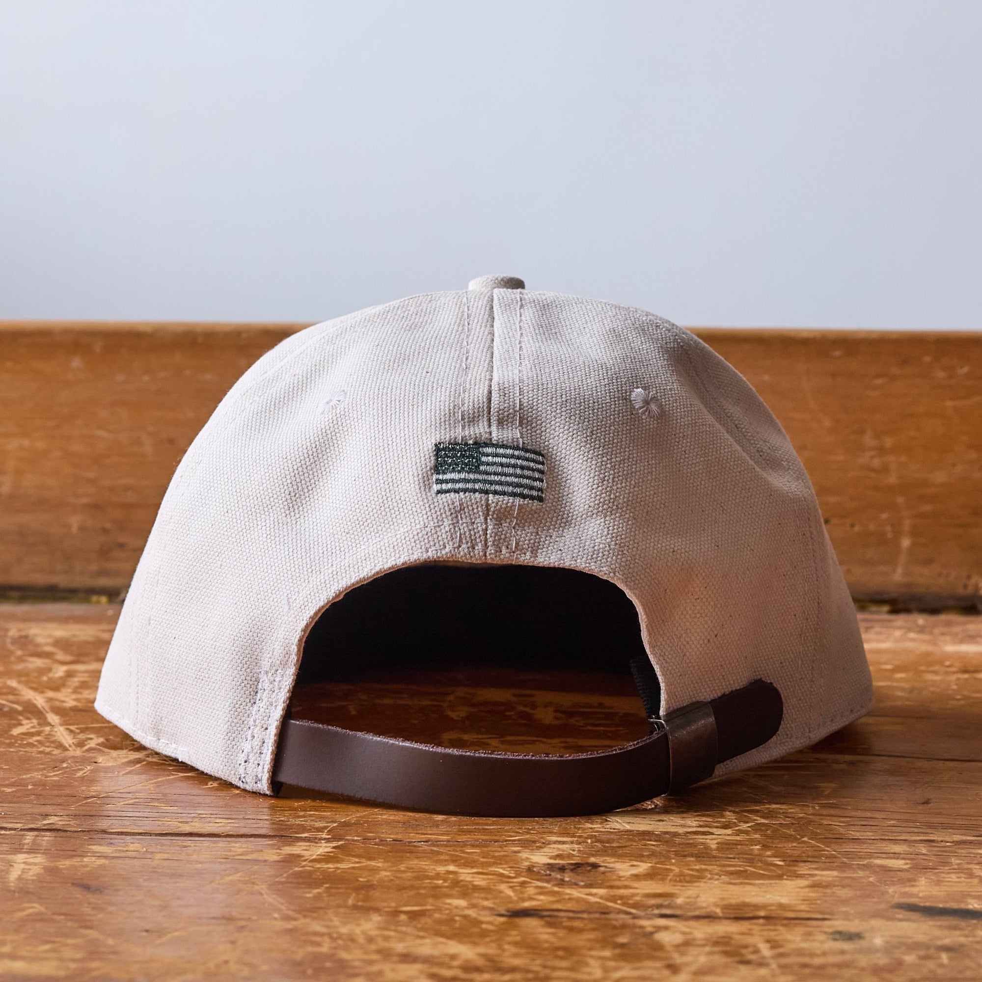 GS x Ebbets Field Flannels Cotton Canvas Hat: Natural / Forest NY - grown&sewn