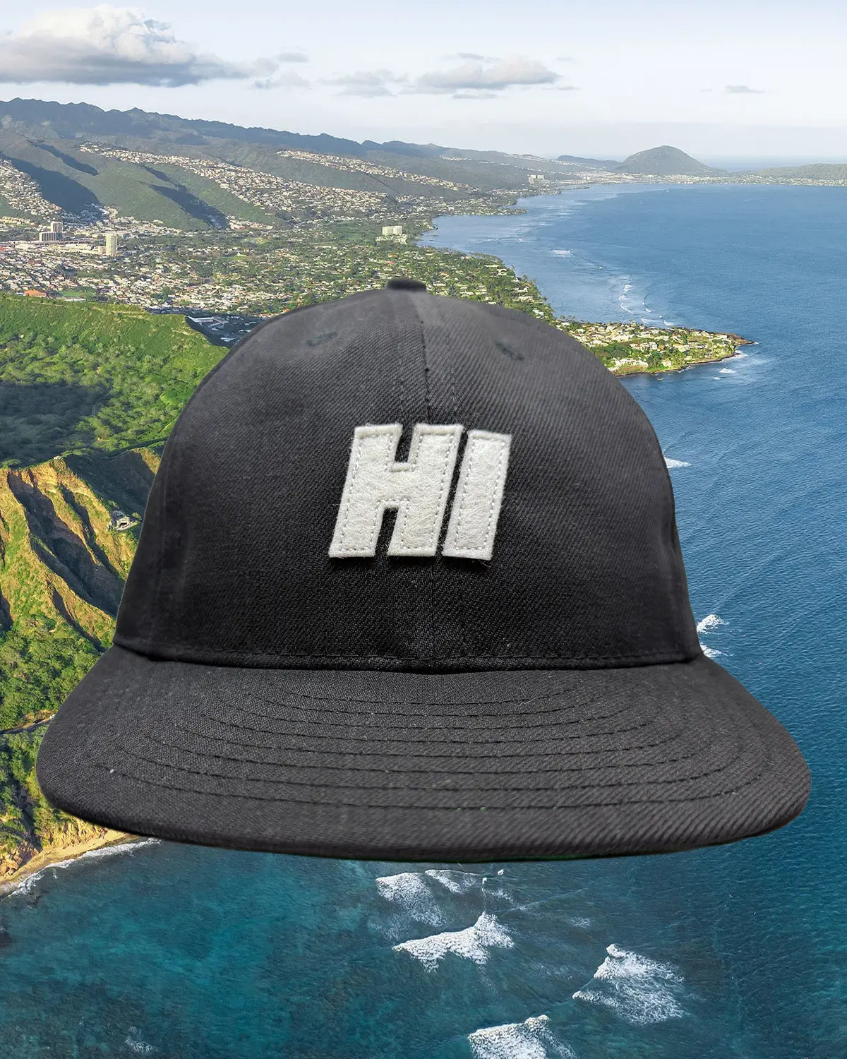 G.S. X Island Slipper Black Denim "HI" Ballcap - grown&sewn