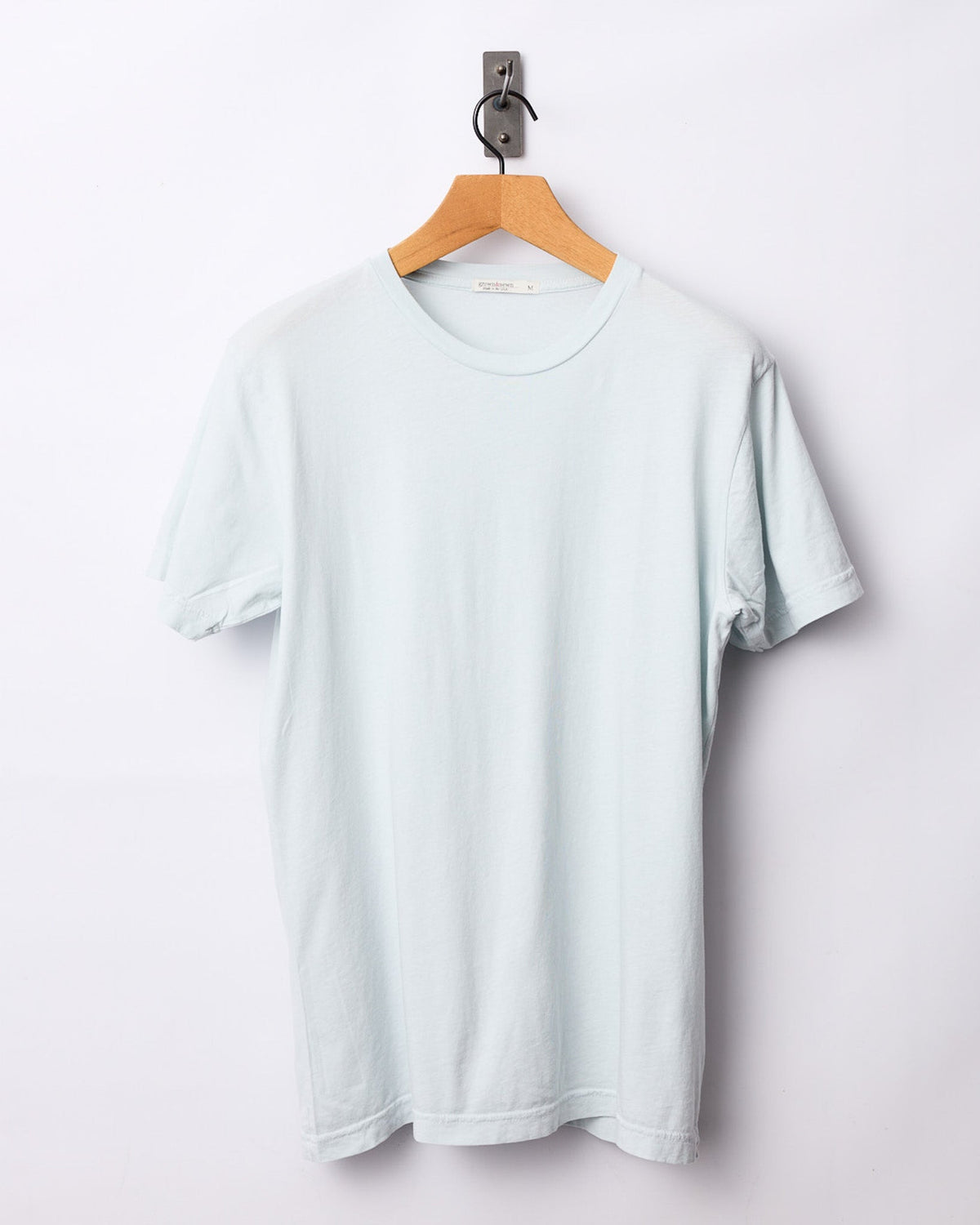 Lightweight Ringspun Short Sleeve Tee - Bleached Blue - grown&sewn
