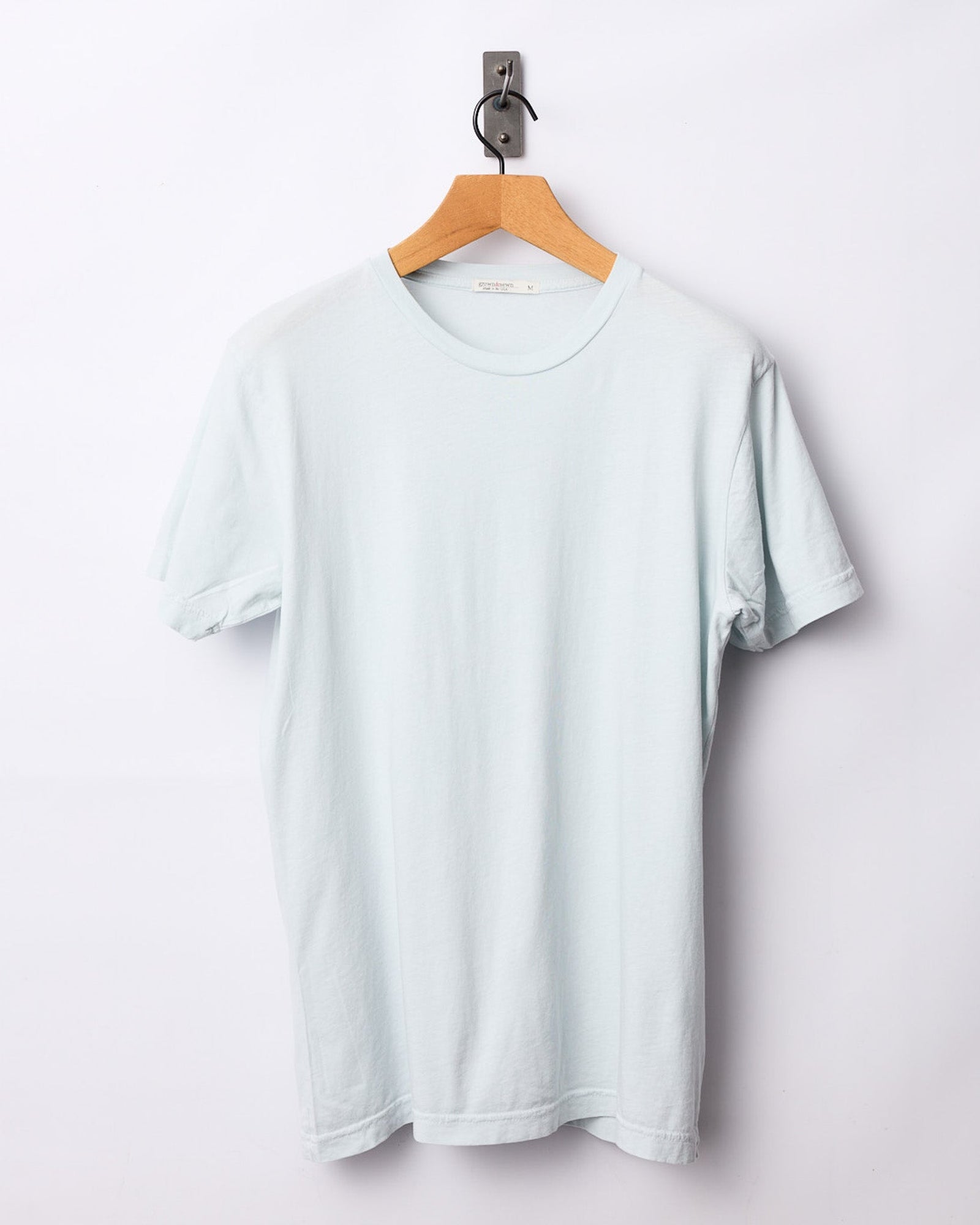 Lightweight Ringspun Short Sleeve Tee - Bleached Blue - grown&sewn