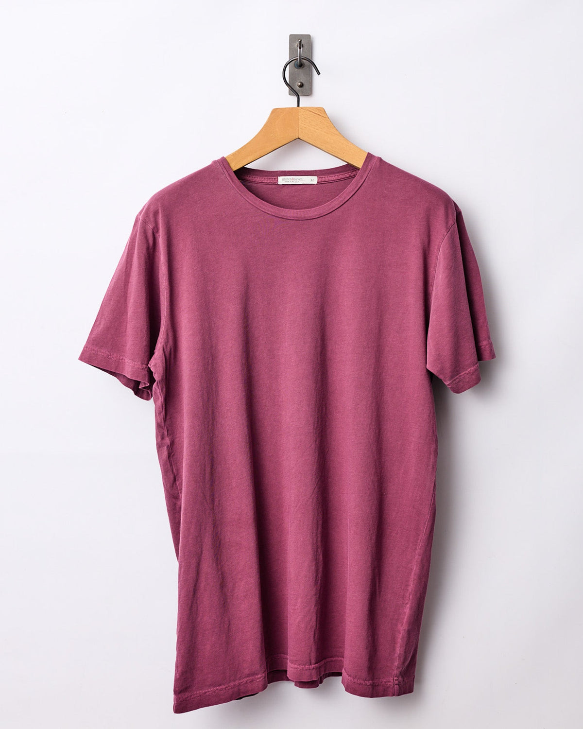 Lightweight Ringspun Short Sleeve Tee - Burgundy - grown&sewn