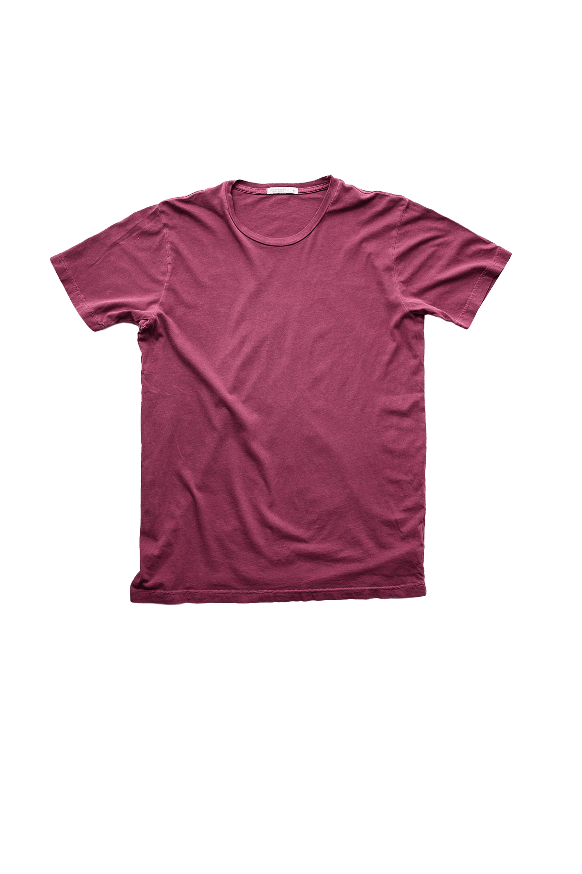 Lightweight Ringspun Short Sleeve Tee - Burgundy - grown&sewn