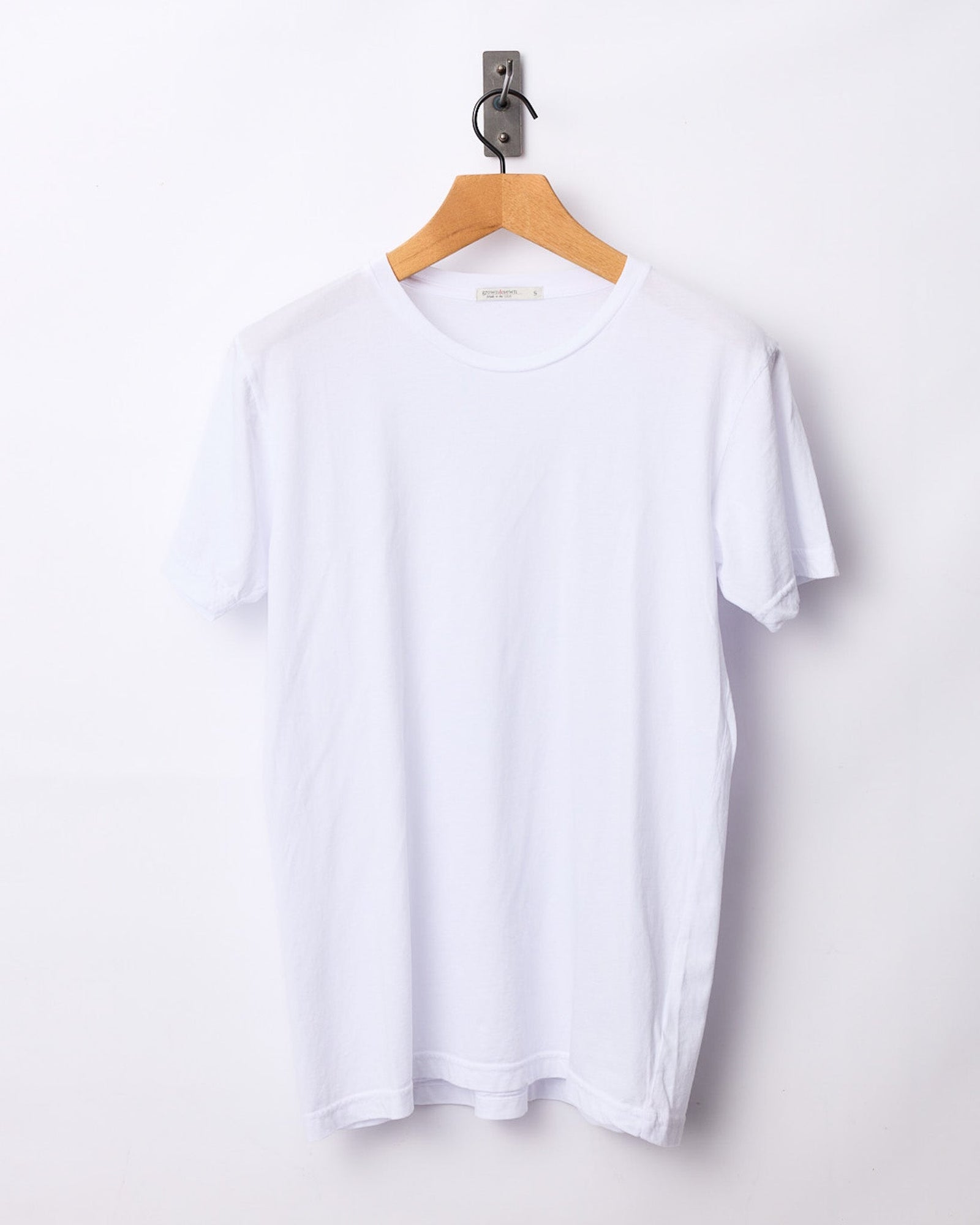 Lightweight Ringspun Short Sleeve Tee - White - grown&sewn