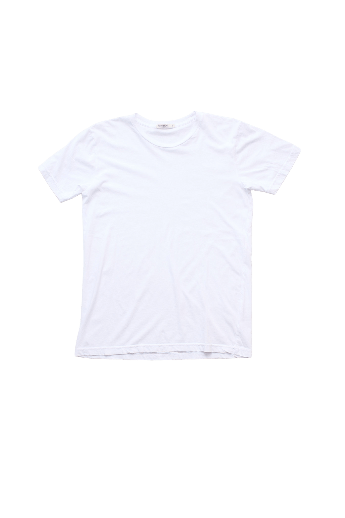 Lightweight Ringspun Short Sleeve Tee - White - grown&sewn