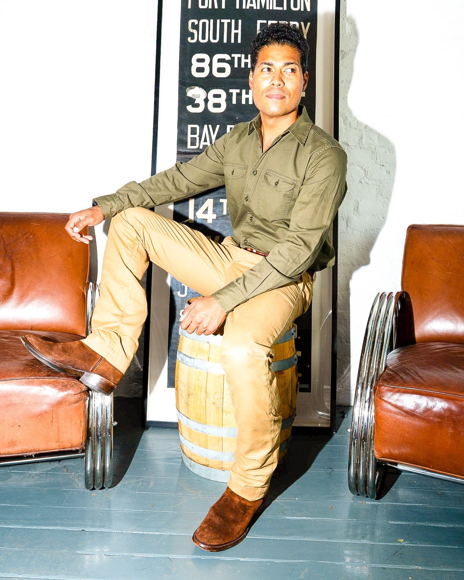 Mason Classic Chino Pant - 3 - ply Twill - Ghurka - grown&sewn