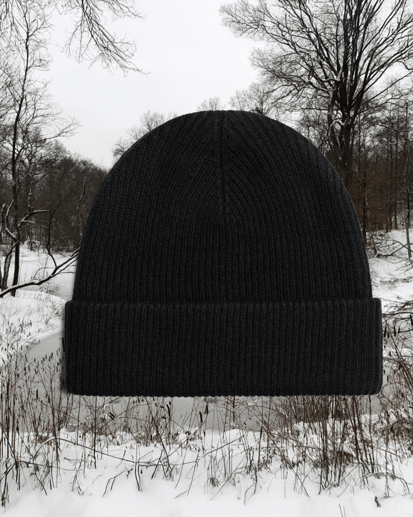 Merino Wool / Cashmere Beanie - Black - grown&sewn