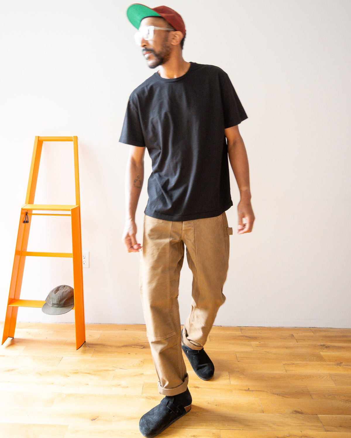 Mid Weight Short Sleeve Tee - Black - grown&sewn