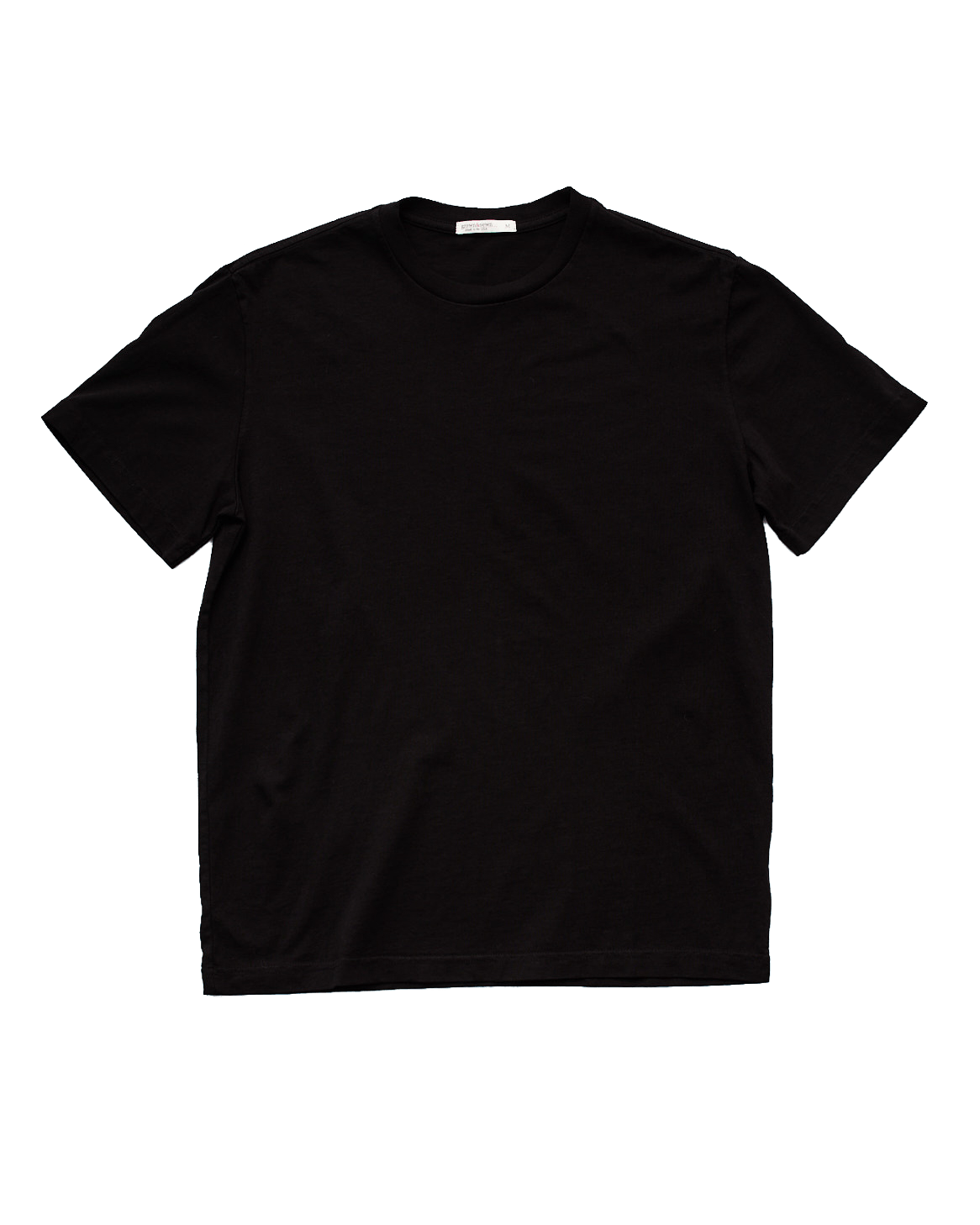Mid Weight Short Sleeve Tee - Black - grown&sewn