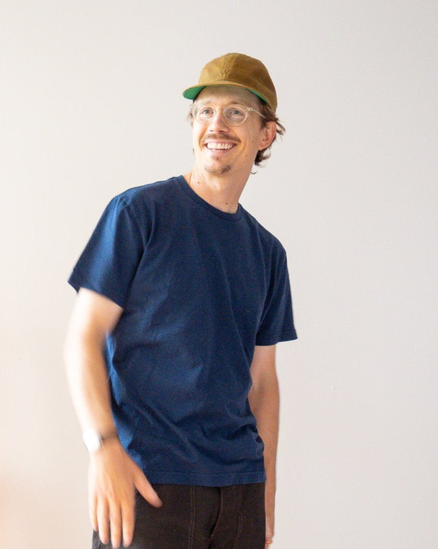 Mid Weight Short Sleeve Tee - Navy - grown&sewn