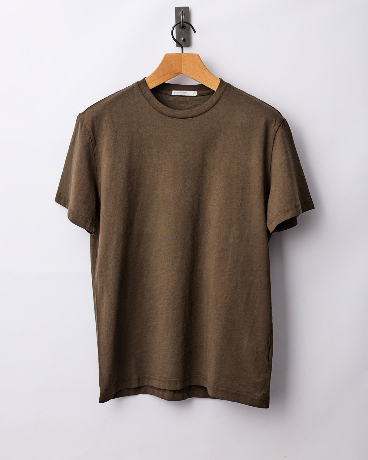 Mid Weight Short Sleeve Tee - Olive - grown&sewn