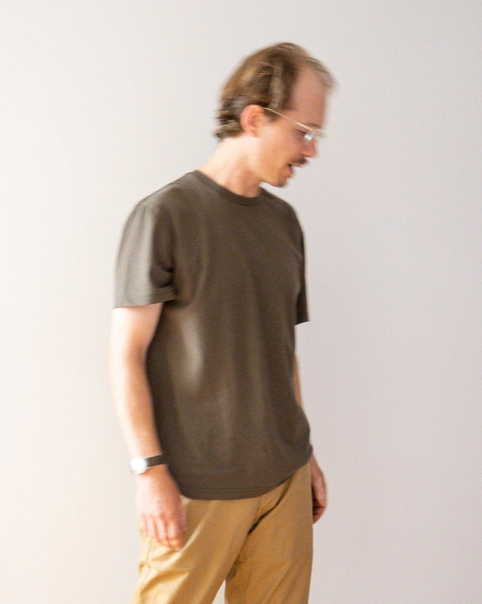 Mid Weight Short Sleeve Tee - Olive - grown&sewn