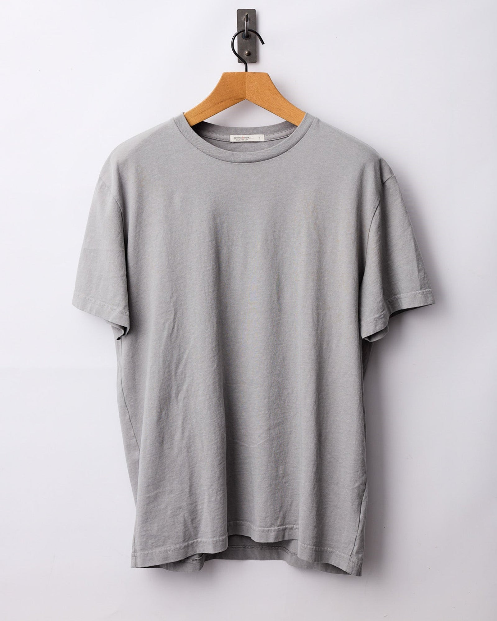 Mid Weight Short Sleeve Tee - Pewter - grown&sewn