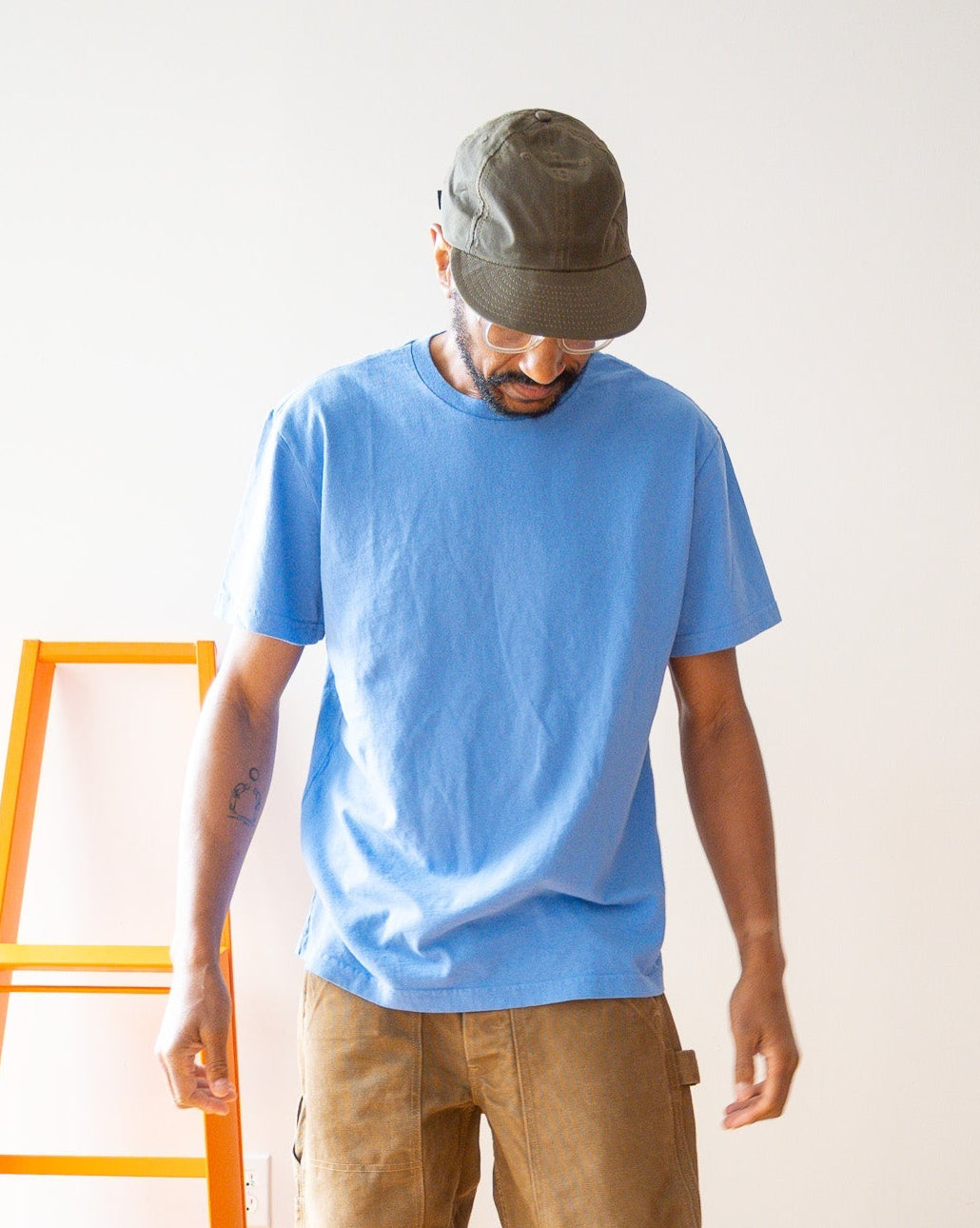 Mid Weight Short Sleeve Tee - Polo Blue - grown&sewn