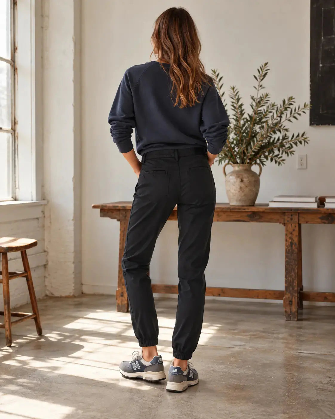 Parker Jogger Trouser - Black - grown&sewn