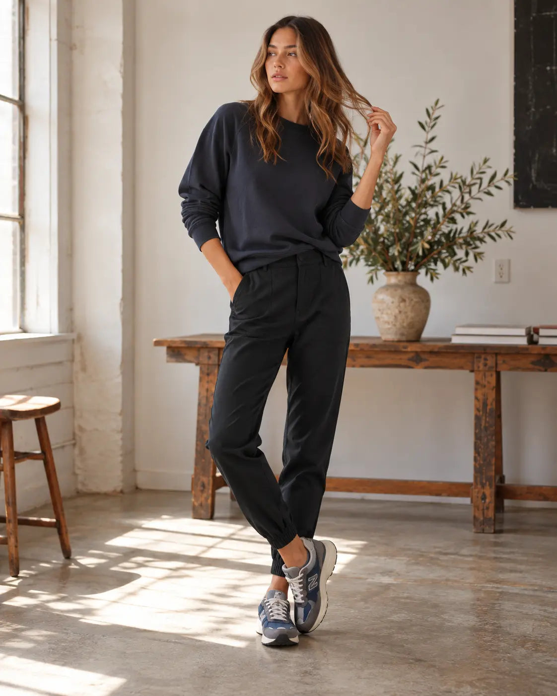 Parker Jogger Trouser - Black - grown&sewn
