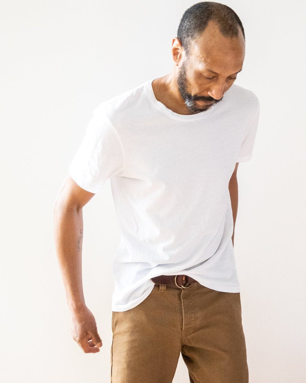 Ringspun Jersey Short Sleeve Tee - White - grown&sewn