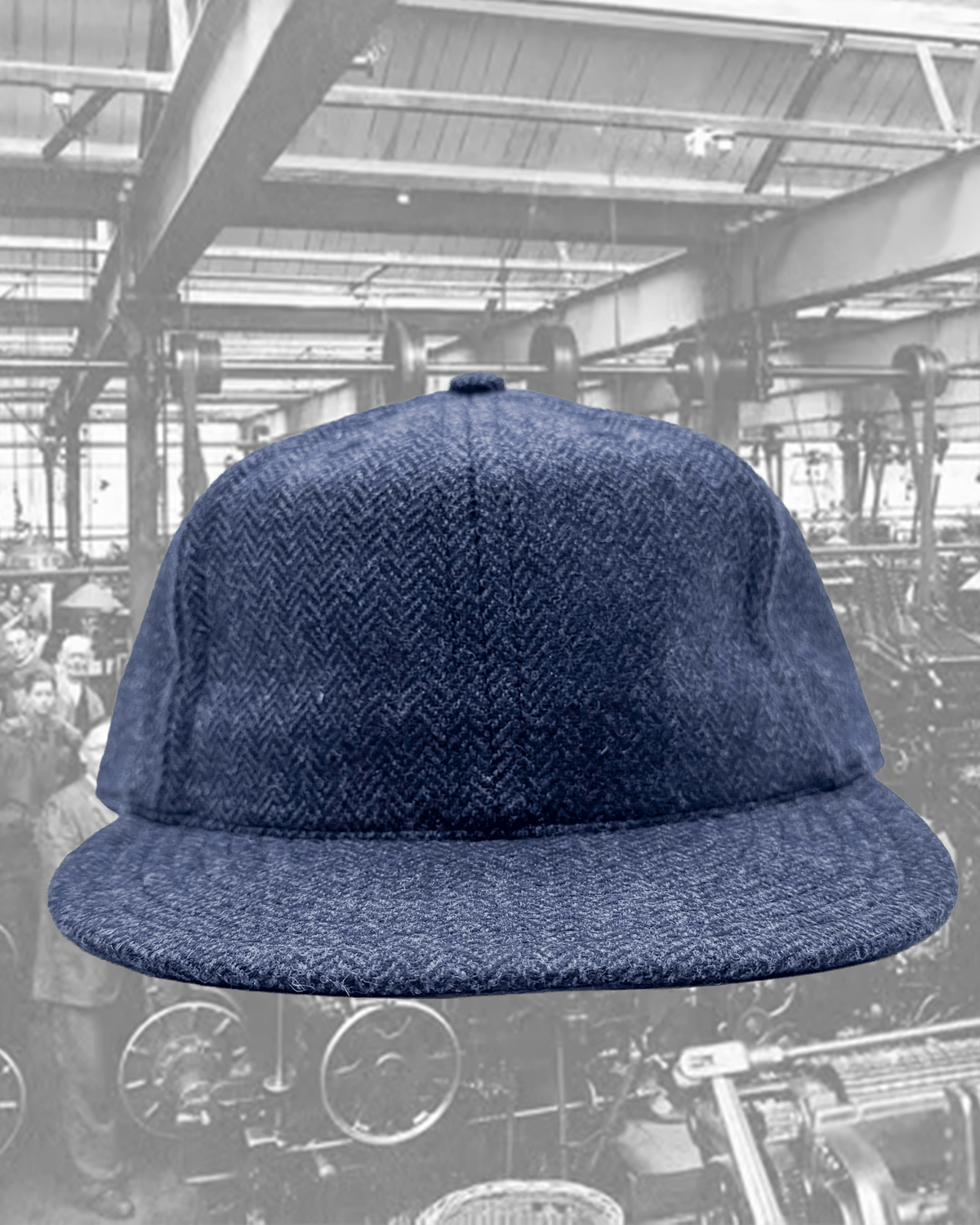 Soft Brim Ball Cap - Moon Tweed - Blue - grown&sewn