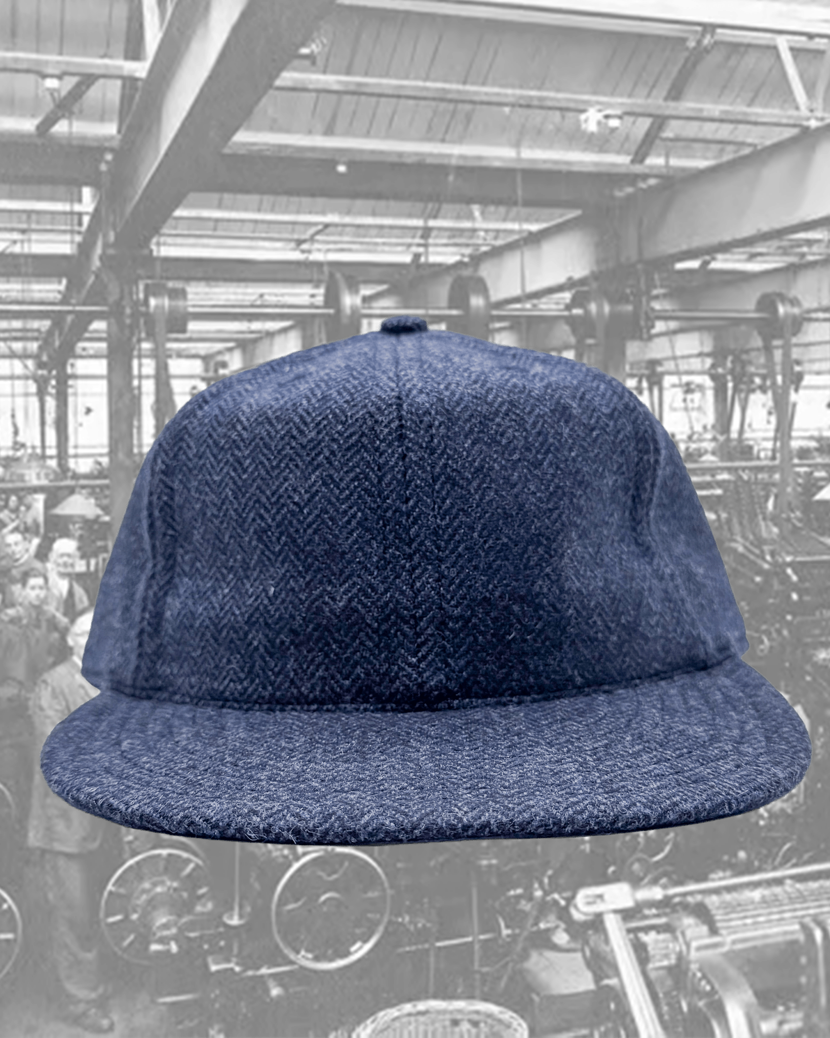 Soft Brim Ball Cap - Moon Tweed - Blue - grown&sewn