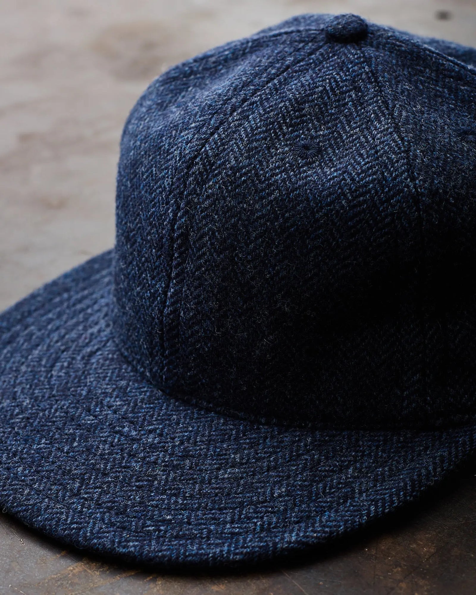 Soft Brim Ball Cap - Moon Tweed - Blue - grown&sewn