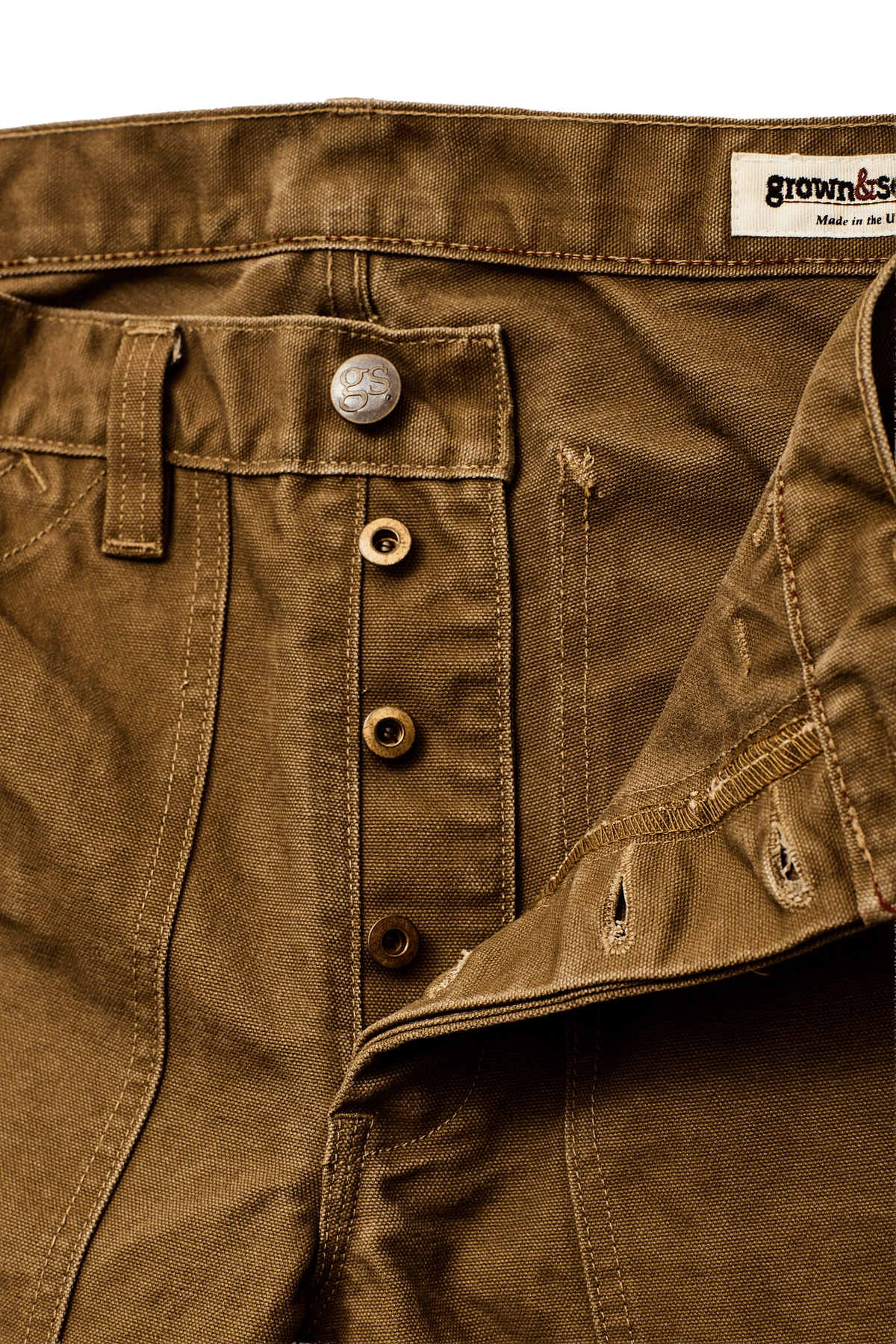Union Double Knee Work Pant - Barley - grown&sewn