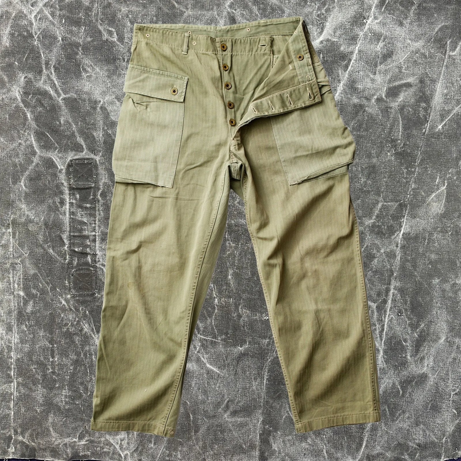 Vintage WW2 USMC P44 Monkey Pants - grown&sewn