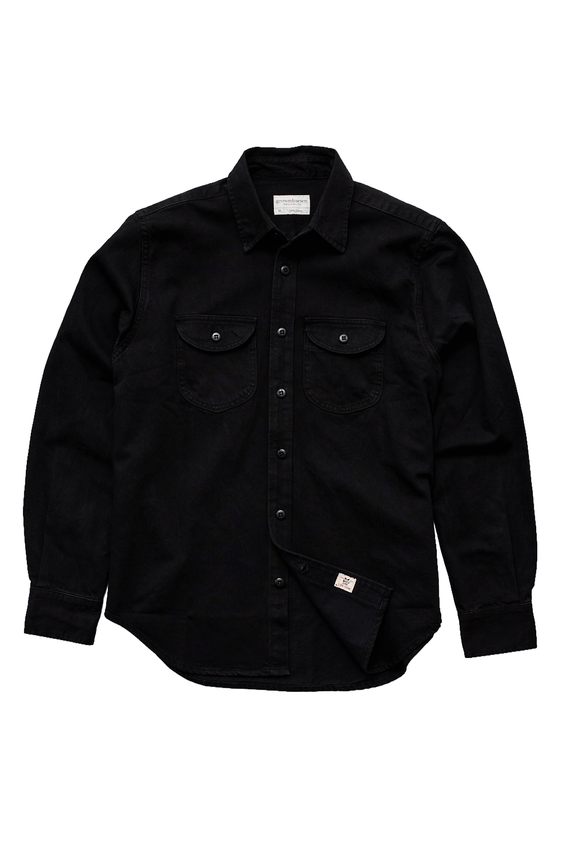 Walsh Cone Mills White Oak Black Denim Shirt - grown&sewn