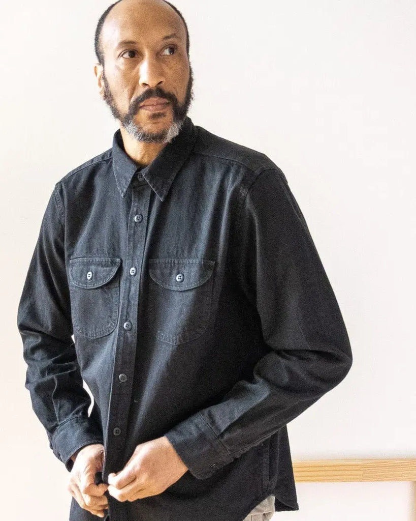Cone Mills White Oak Black Denim Shirt- 11.5oz - Walsh Work Shirt